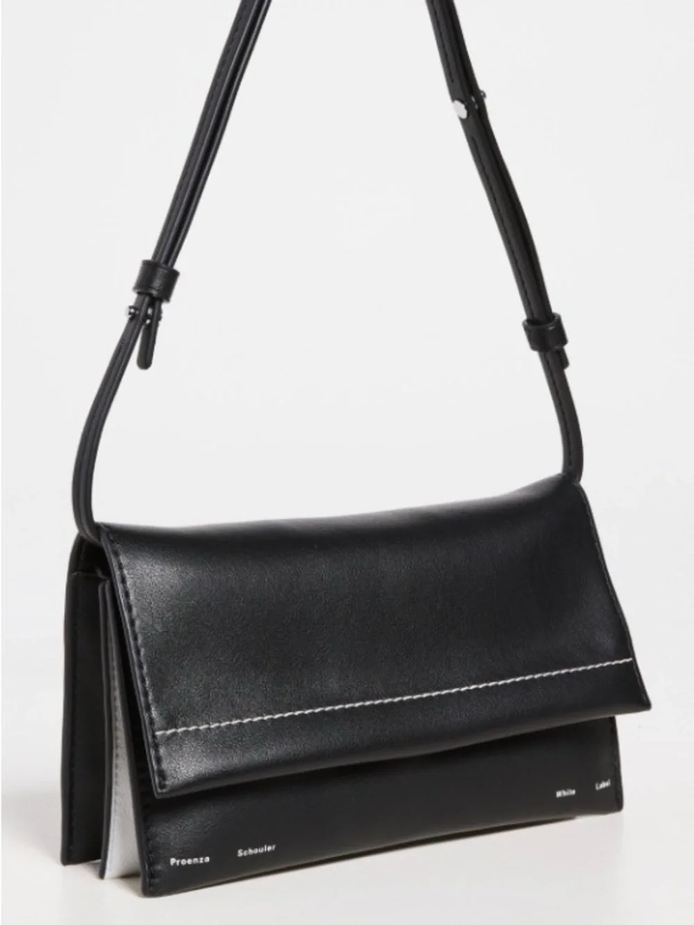 Proenza Schouler Black Leather Adjustable Strap Crossbody